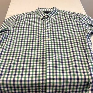 Banana Republic Green and Blue Plaid Shirt
